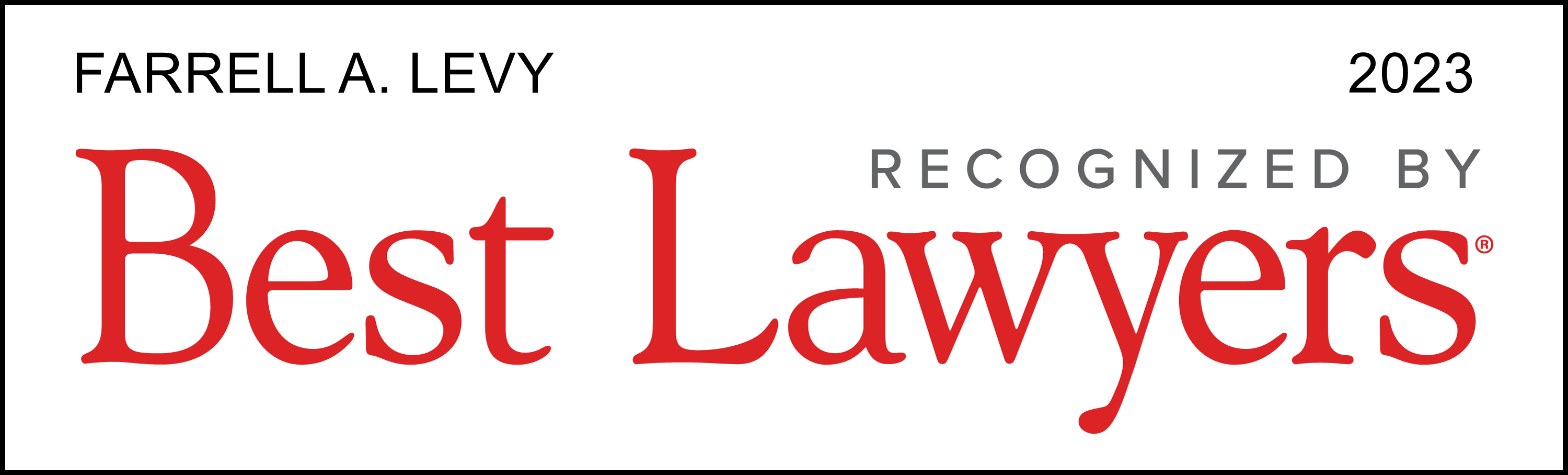 Farrell Levy recognized by Best Lawyers 2023